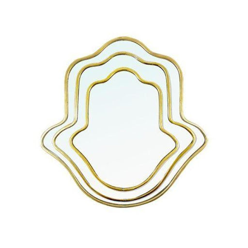 Hand of Fatima Copper Gold Mirror